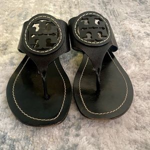 Tory Burch Black Leather Sandals